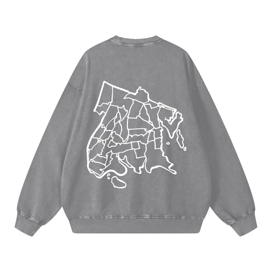 BronXNative Snow Washed Oversized Sweatshirt