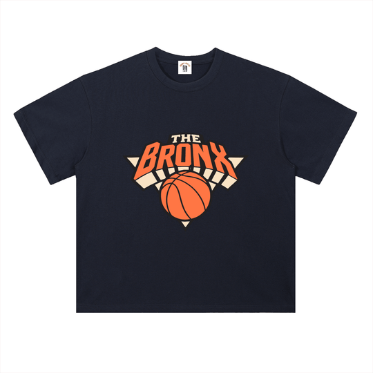 Bronx Basketball 2026 Playoffs Heavyweight Drop Shoulder Cotton T-Shirt by Bronx Native