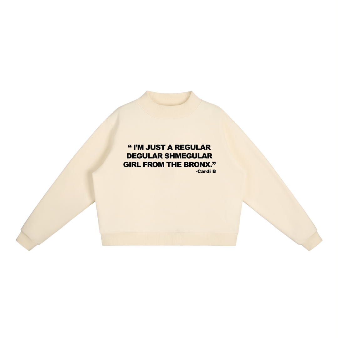 Regular Shmegular Essential Fleece Mock-Neck Crew Sweatshirt