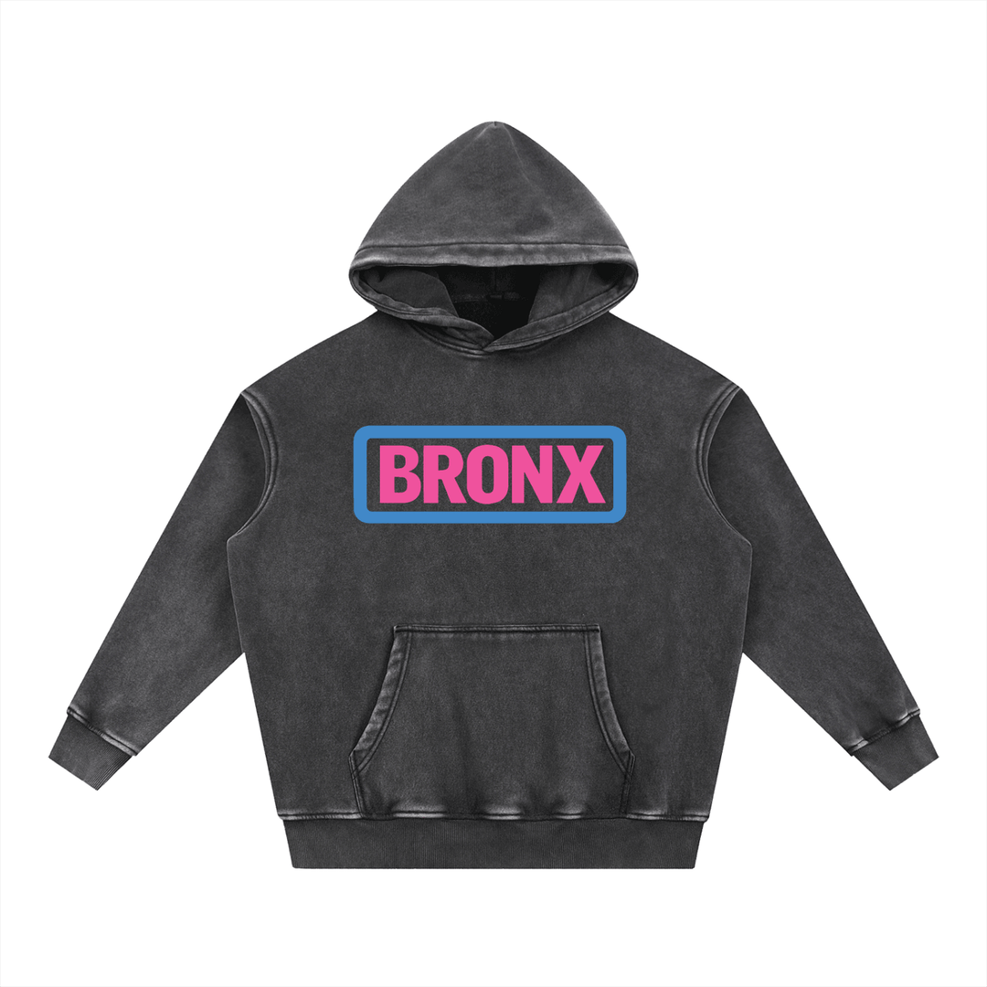 BRONX Snow Wash Fleece Oversize Hoodie by Bronx Native for New York summer