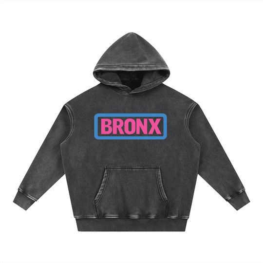 BRONX Snow Wash Fleece Oversize Hoodie by Bronx Native for New York summer
