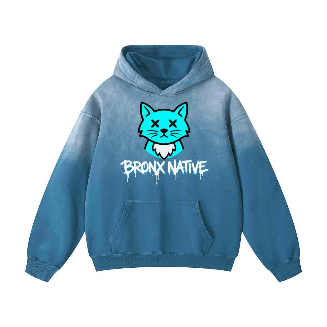 BX Bodega Cats Heavyweight Sunfade Oversized Hoodie by Bronx Native for New York summer