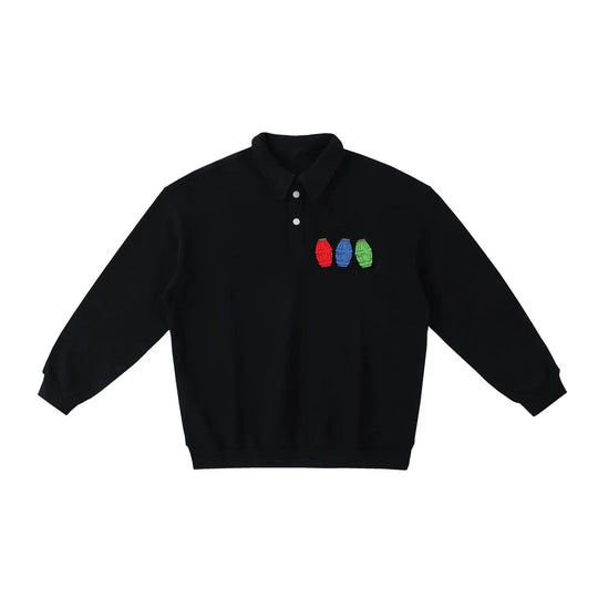 Quarter Waters Heavyweight Polo-Collar Sweatshirt