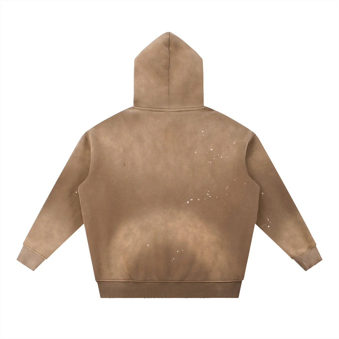 Boomin' Vintage Washed Frayed Fleece Hoodie
