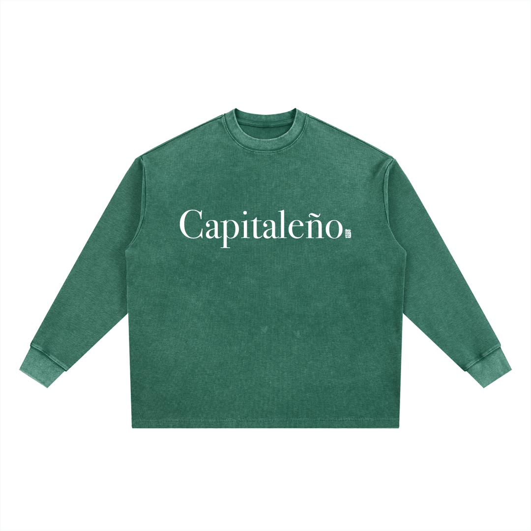 Capitaleño Mineral Wash Waffle Oversized T-Shirt
