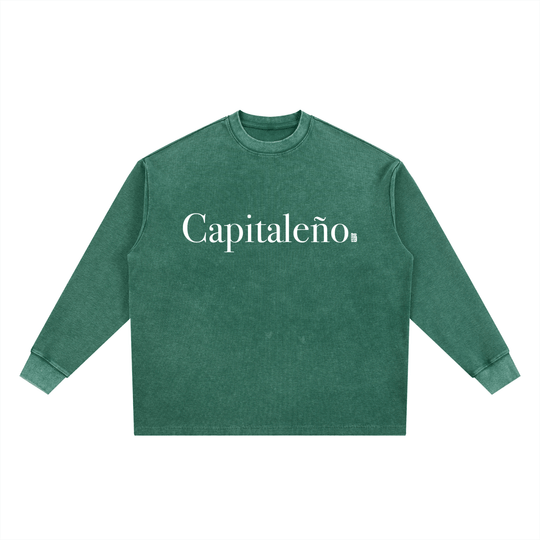 Capitaleño Mineral Wash Waffle Oversized T-Shirt