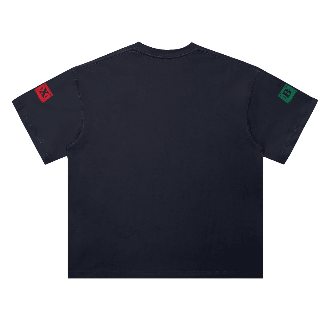 Que Viva La Raza Heavyweight Drop Shoulder Cotton T-Shirt