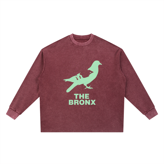 Bronx Pidgeon Mineral Wash Waffle Oversized T-Shirt