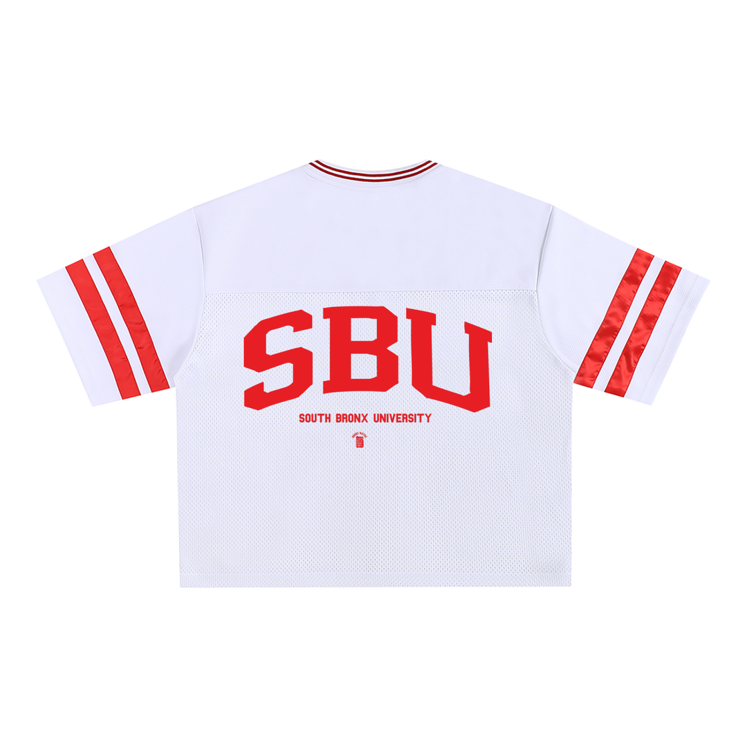 South Bronx University Taped Mesh Boxy Football Jersey