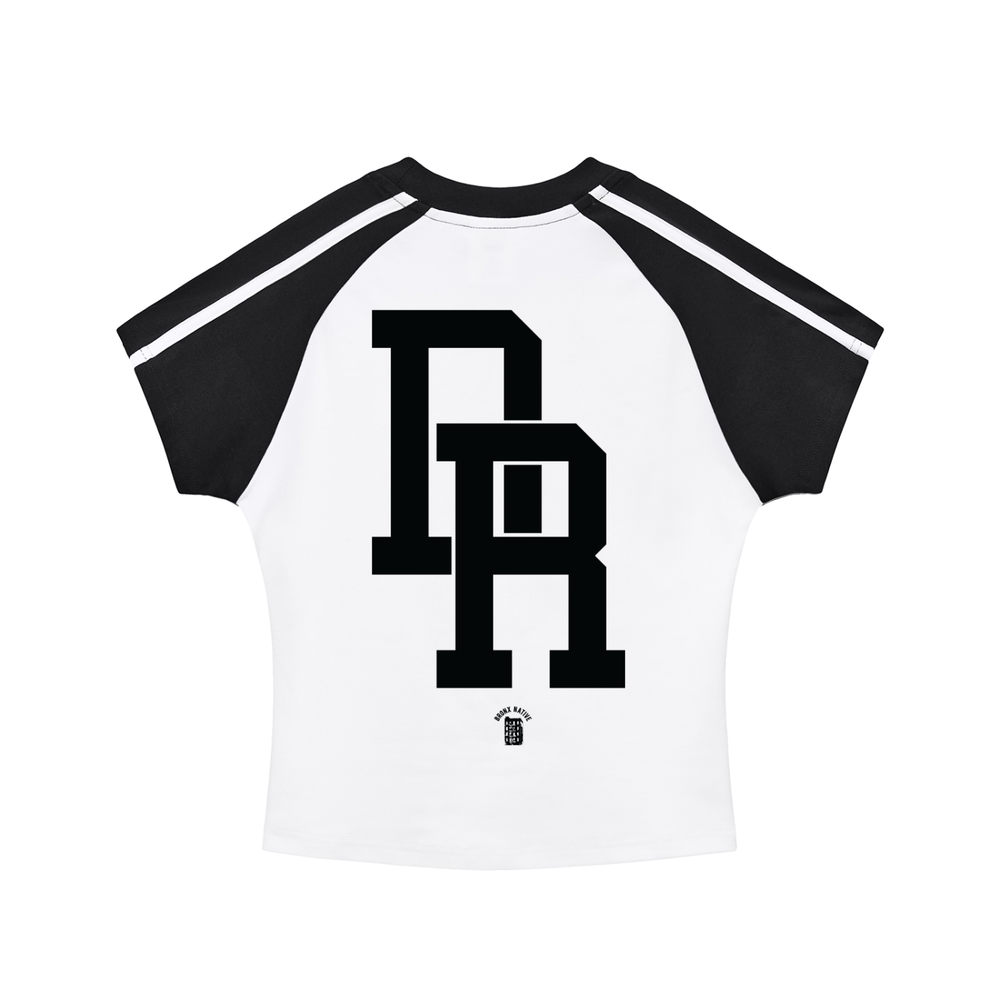 809 DR Womens Contrast Stripes Bodycon Raglan  Sleeve T-Shirt