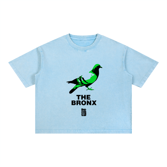 Bronx Pidgeon Mineral Wash Boxy Cotton T-Shirt