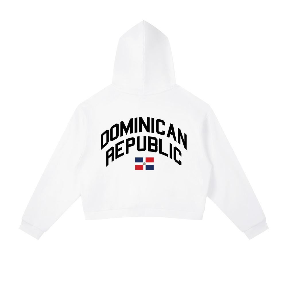 Cibaeña Contrast Side Stripe Cropped Hoodie