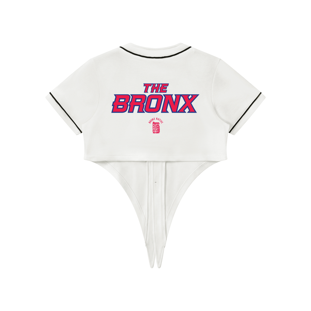 Women's BronxRican Piping Baseball Jersey by Bronx Native - Puerto Rico Collection
