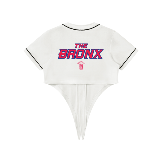 Women's BronxRican Piping Baseball Jersey by Bronx Native - Puerto Rico Collection