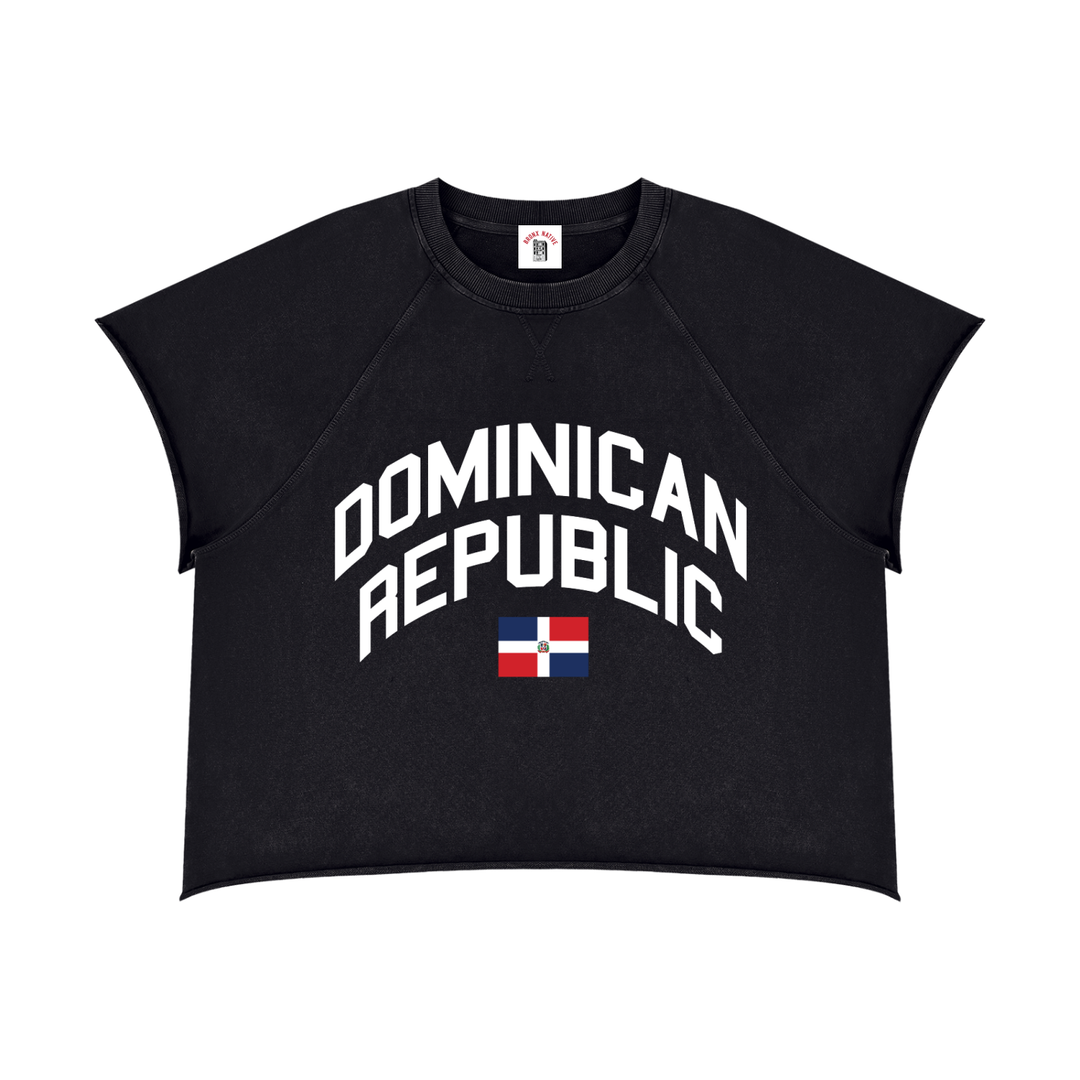 Dominican Republic Unisex Vintage Wash Raw Edge T-Shirt