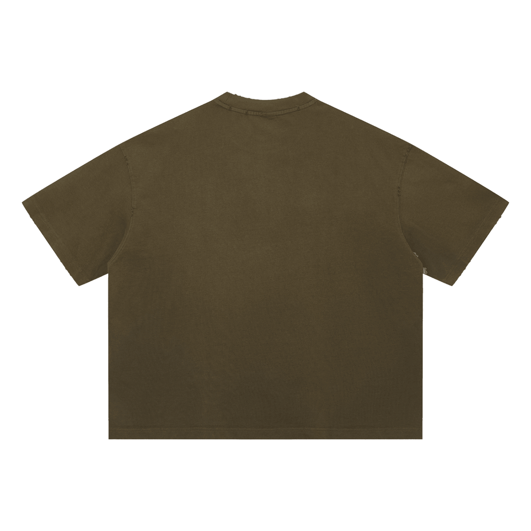 Bronx Coded Unisex Sun Fade Distressed Boxy T-Shirt by Bronx Native for New York summer
