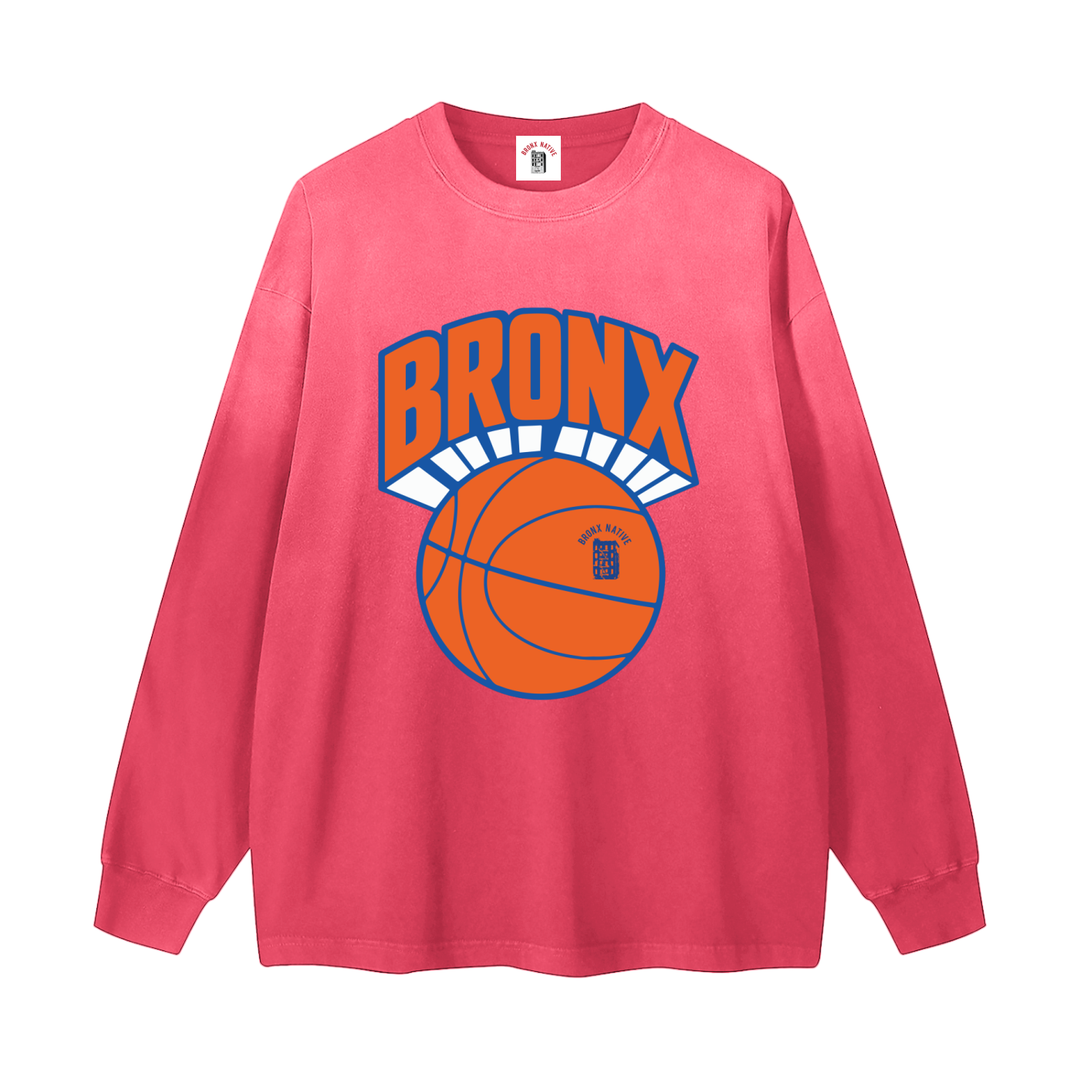 Bronx Basketball 2026 Finals Gradient Washed Long Sleeve T-Shirt