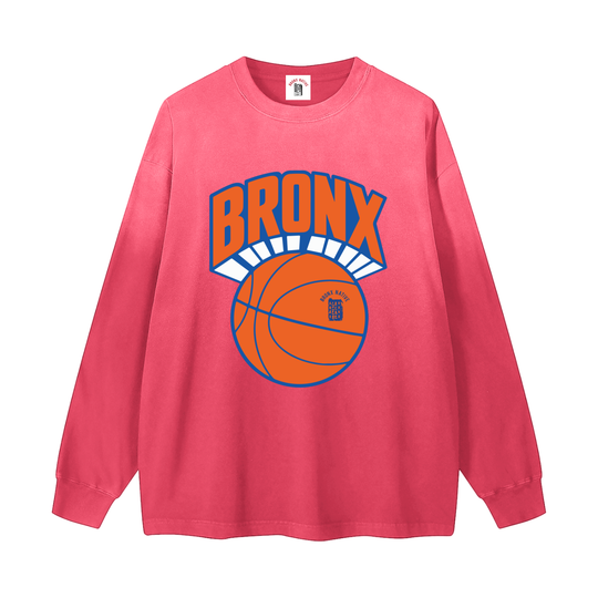 Bronx Basketball 2026 Finals Gradient Washed Long Sleeve T-Shirt