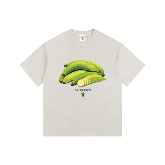 Platano Power Vintage Washed Oversized Cotton T-Shirt