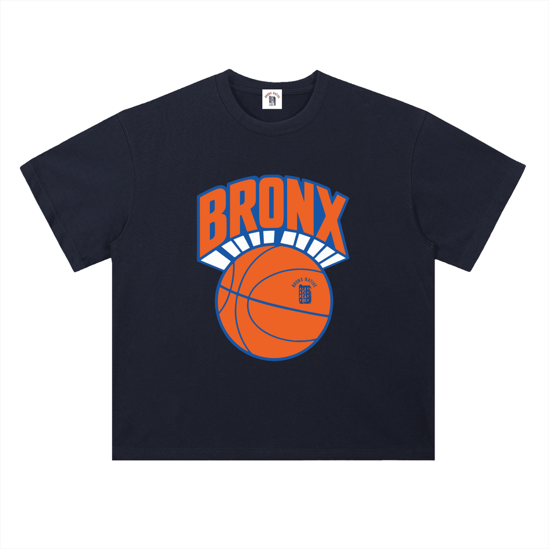 Bronx Basketball 2026 Playoffs Heavyweight Drop Shoulder Cotton T-Shirt by Bronx Native
