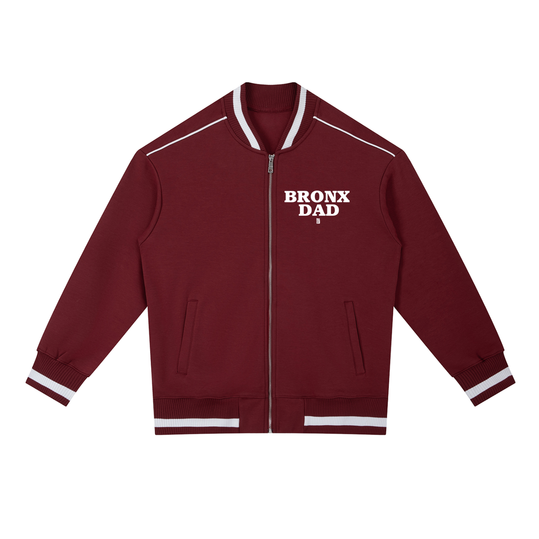 Bronx Dad Contrast Piping Zip Coaches Bomber Jacket