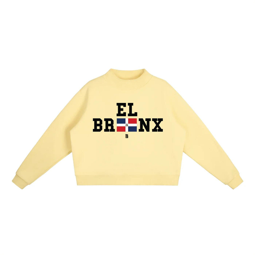DR Flag Essential Fleece Mock-Neck Crew Swea | Bronx Native DR Flag Essential Fleece Mock-Neck Crew Swea | Bronx Native