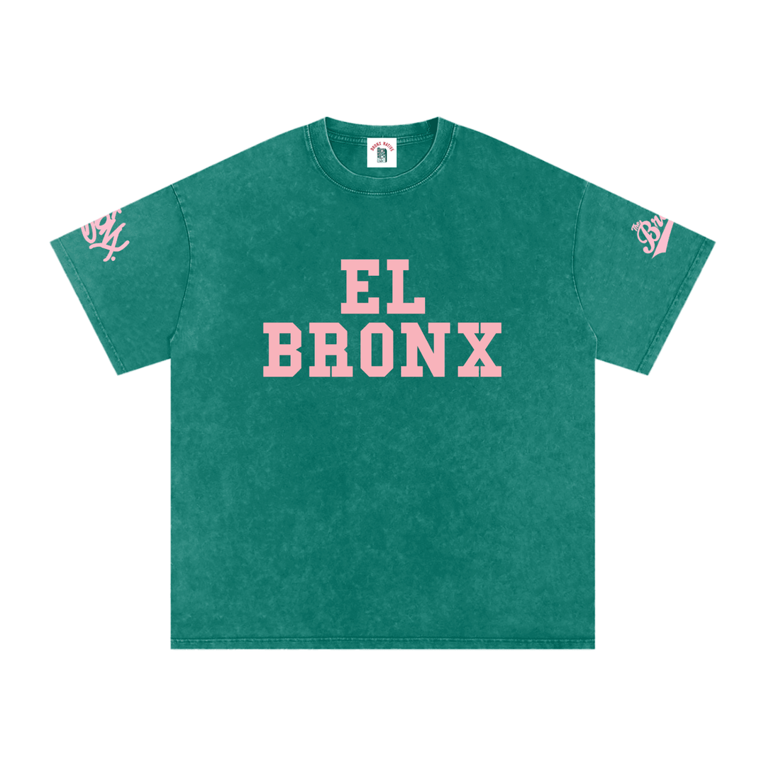 El Bronx Snow Washed Oversized Cotton T-Shirt Alt Colorway by Bronx Native for New York summer