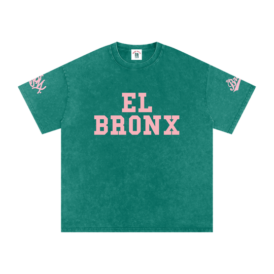 El Bronx Snow Washed Oversized Cotton T-Shirt Alt Colorway by Bronx Native for New York summer