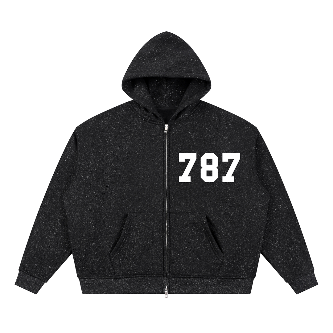 Bronx Summer Sparkle Full-Zip Boxy Hoodie by Bronx Native — Summer Collection product image