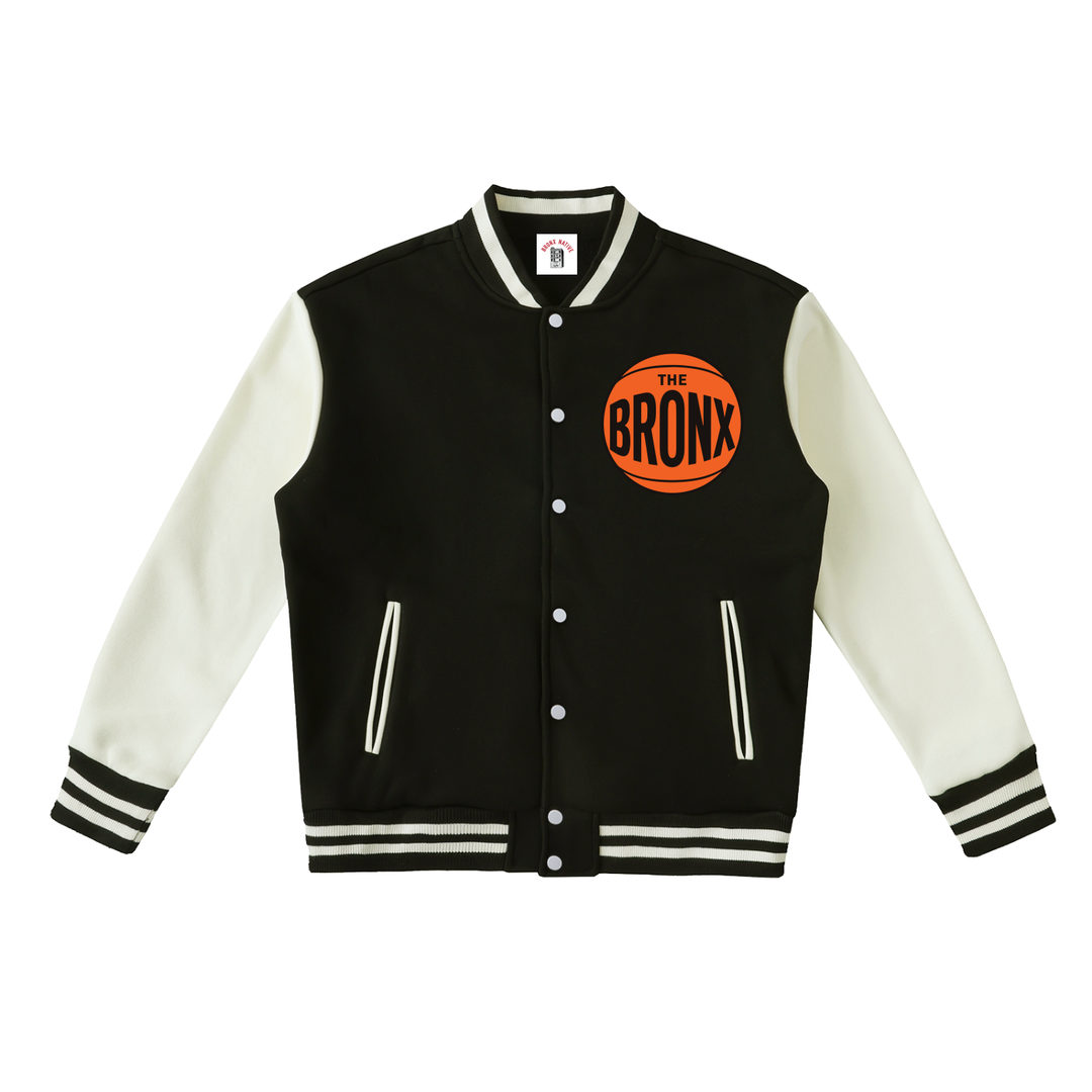 Bronx Basketball 2026 Playoff Edition Two-Tone Fleeced Varsity Jacket by Bronx Native