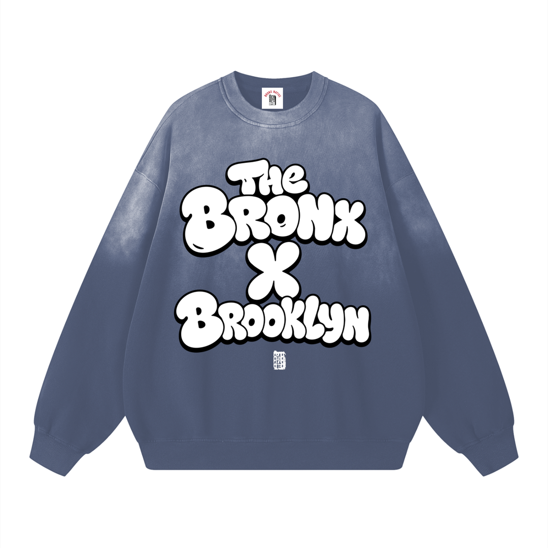 The Bronx x Brooklyn Sunfade Drop-Shoulder Cotton Sweatshirt