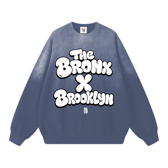 The Bronx x Brooklyn Sunfade Drop-Shoulder Cotton Sweatshirt