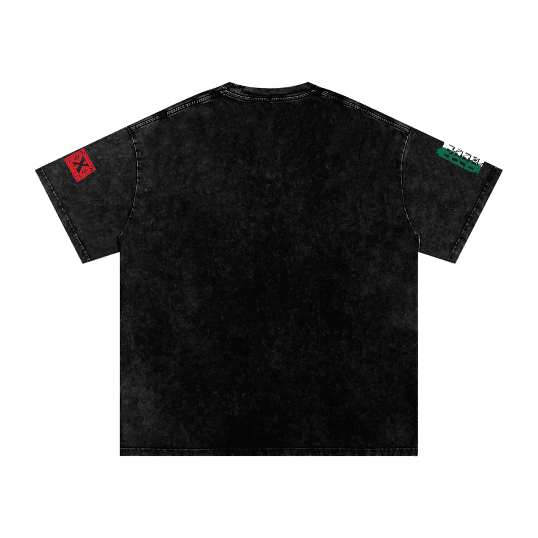 Viva El Bronx Snow Washed Oversized Cotton T-Shirt