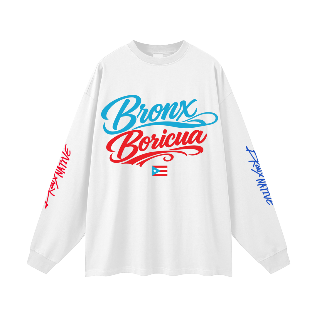Bronx Boricua PR Edition Oversized Unisex Long Sleeve T-Shirt by Bronx Native