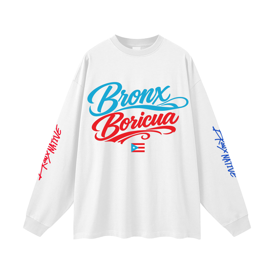 Bronx Boricua PR Edition Oversized Unisex Long Sleeve T-Shirt by Bronx Native