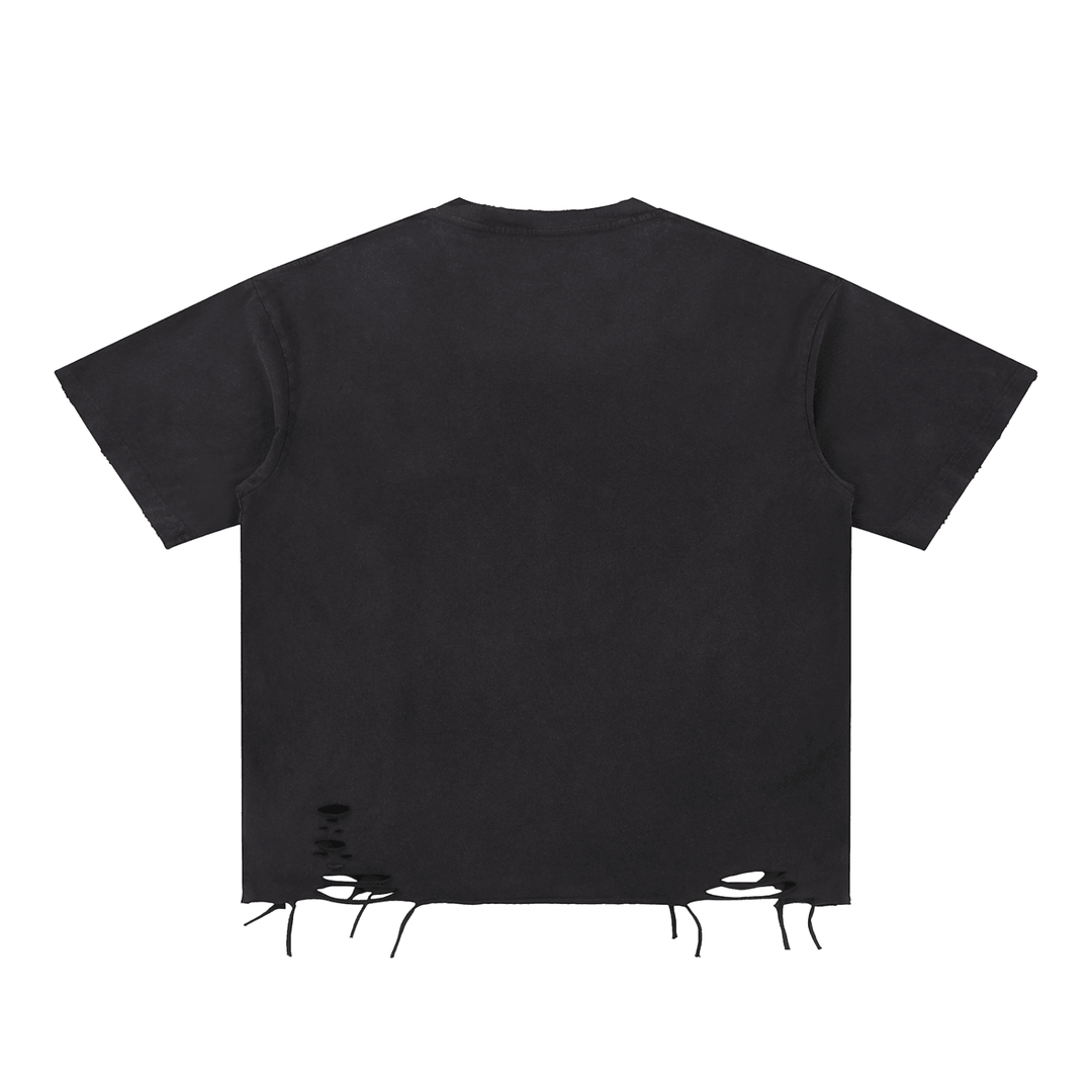 Puebla York Snow Washed Raw-Hem T-Shirt by Bronx Native