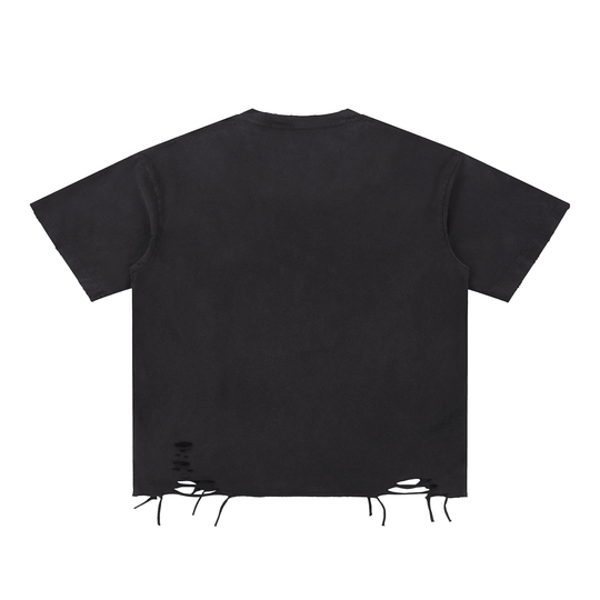 Puebla York Snow Washed Raw-Hem T-Shirt by Bronx Native
