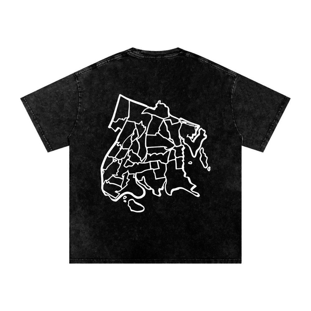 BronXNative Snow Washed Oversized Cotton T-Shirt