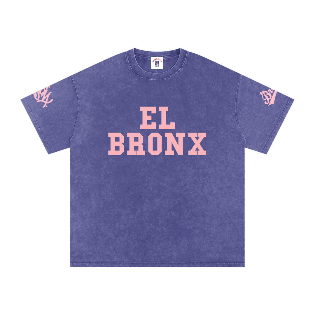 El Bronx Snow Washed Oversized Cotton T-Shirt Alt Colorway by Bronx Native for New York summer