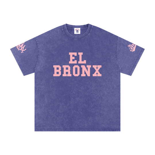El Bronx Snow Washed Oversized Cotton T-Shirt Alt Colorway by Bronx Native for New York summer