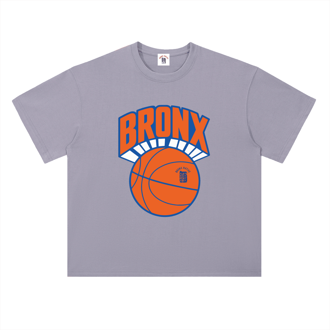 Bronx Basketball 2026 Playoffs Heavyweight Drop Shoulder Cotton T-Shirt by Bronx Native