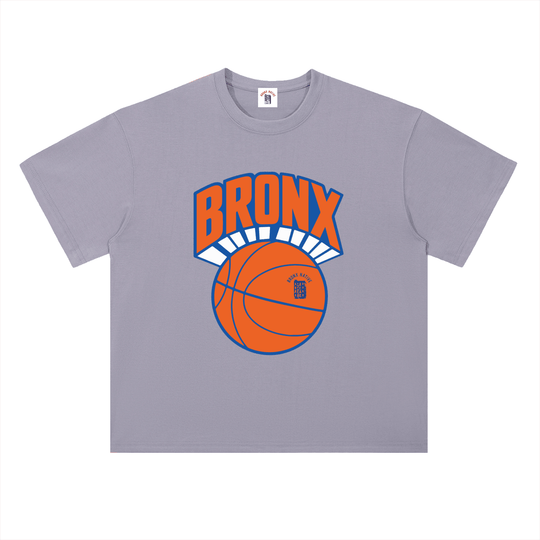 Bronx Basketball 2026 Playoffs Heavyweight Drop Shoulder Cotton T-Shirt by Bronx Native
