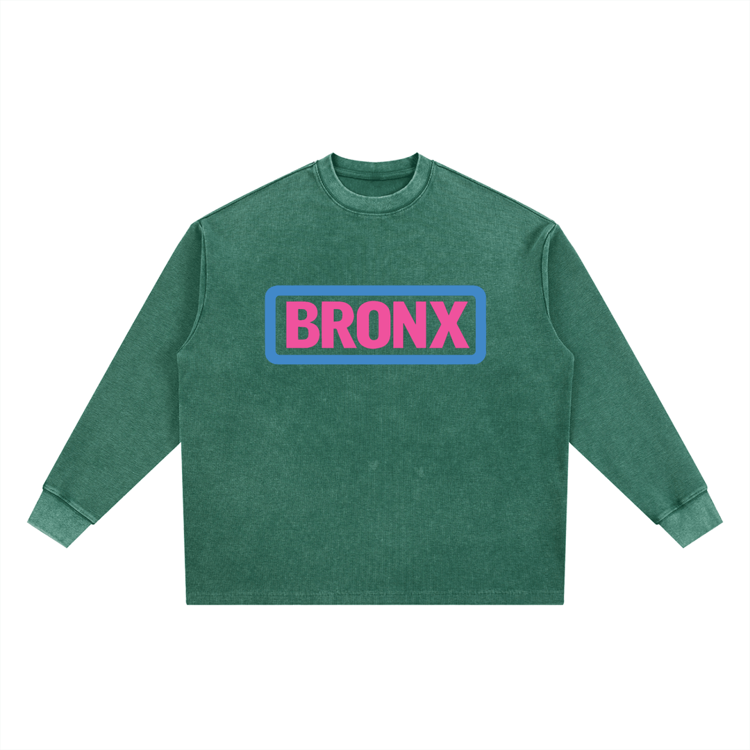 BRONX Mineral Wash Waffle Oversized T-Shirt by Bronx Native for New York summer