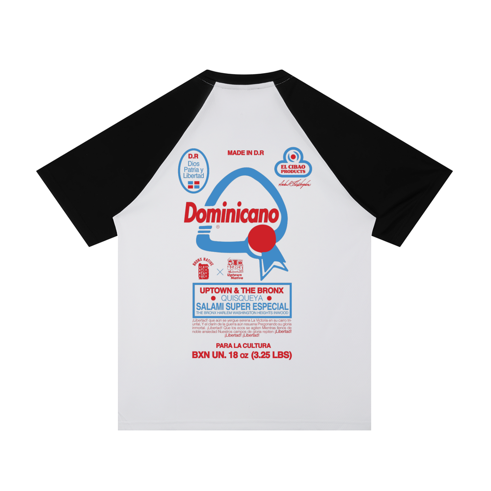 Uptown Dominican Contrast Raglan Sleeve Mesh T-Shirt