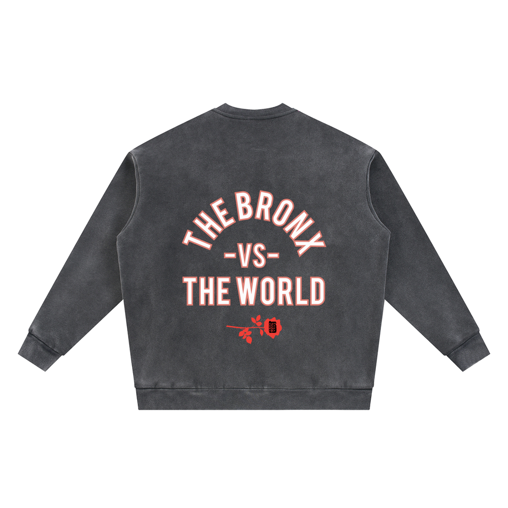 Vintage Washed Fleece Baseball Jacket