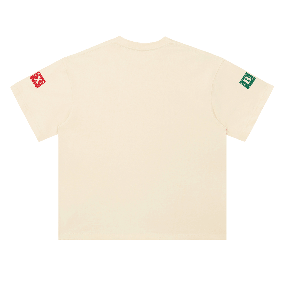 Que Viva La Raza Heavyweight Drop Shoulder Cotton T-Shirt by Bronx Native