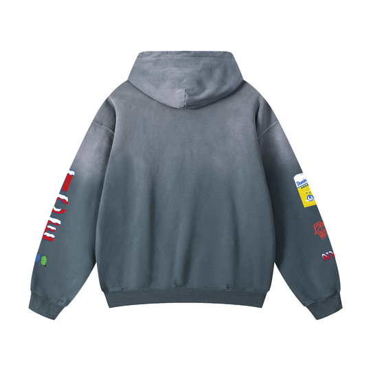 Bodega Ice Heavyweight Sunfade Oversized Hoodie