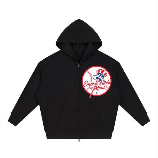 BX x BK 30th Anniversary Loose Full-Zip Hoodie by Bronx Native — BX x BK 30th Anniversary Stadium Series product image