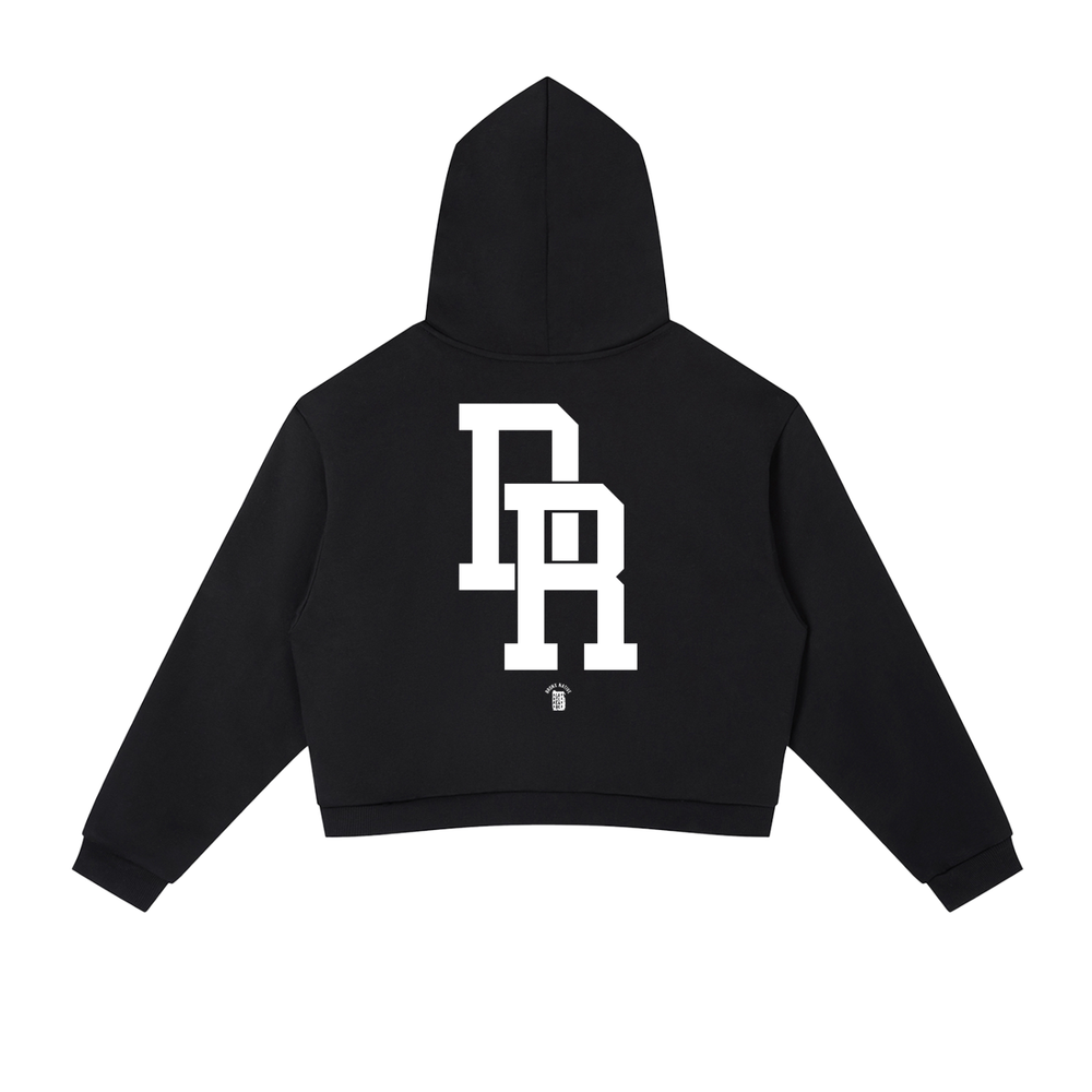 Dominican Republic Contrast Side Stripe Cropped Hoodie