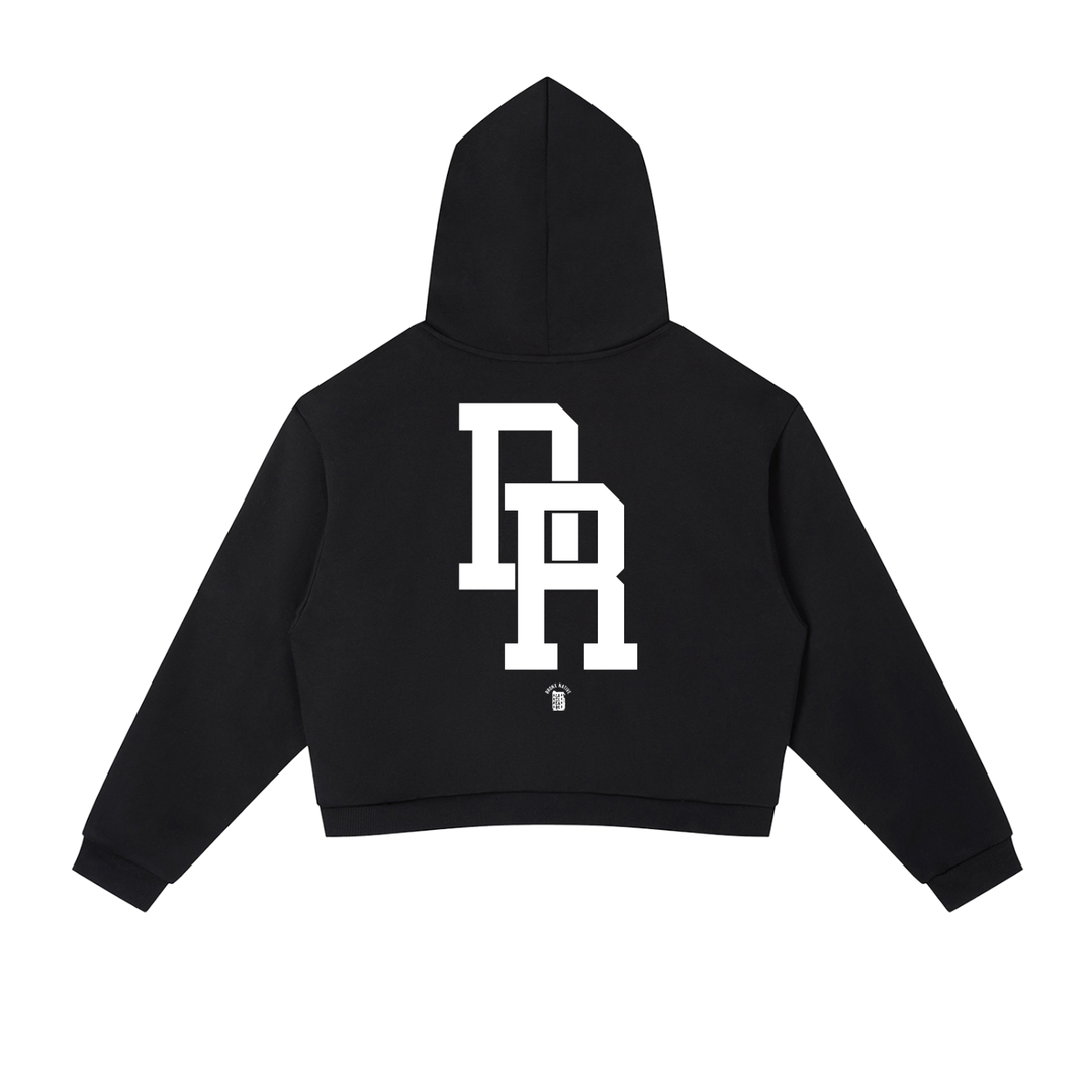 Dominican Republic Contrast Side Stripe Cropped Hoodie